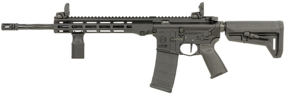 Maxim Defense MXM49737 MD15 L 5.56x45mm NATO 30+1 16 Fluted Barrel, Black, M-LOK Handguard, Magpul Furniture, SL-K Stock, MBUS Sights, Blackout Defense Flat Trigger, Rifle