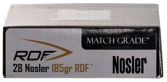 Nosler 60141 Match Grade RDF 28Nosler 185gr RDF Hollow Point Boat Tail 20 Per Box/10 Case, Centerfire Rifle Ammo