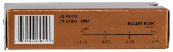 PMC 32A Bronze 32ACP 71gr Full Metal Jacket 50 Per Box/20 Case, Centerfire Handgun Ammo