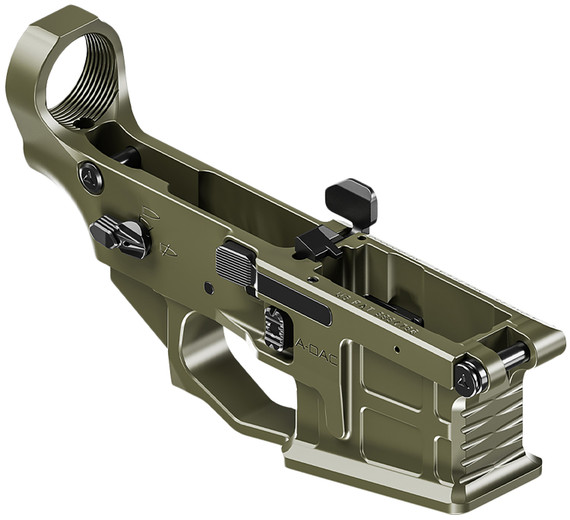 Radian Weapons R0391 A-DAC 15 Lower Receiver OD Green, Fully Ambi Controls, Talon 45/90 Safety, Ext. Bolt Catch, Left-Side Mag Release, Right-Side Bolt Release, Enhanced Takedown Pins