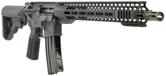 Radical FR16300HBAR15SHR FR-16 300 Blackout 30+1 16 Black Melonite Steel Threaded Barrel, Black Anodized Aluminum Receiver w/Pic Rail, M-LOK Handguard, 6 Position B5 Bravo Black Synthetic Stock, Black B5 Type 23 Grip, Right Hand, Rifle
