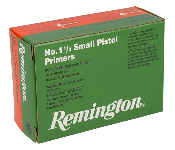 Remington Ammunition 22600 Centerfire Primers Reloading Small Pistol Multi Caliber Handgun, Reloading Primers