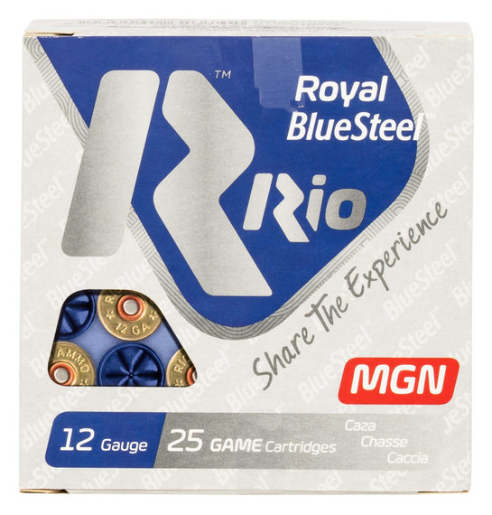 Rio Ammunition RBSM32BB Royal BlueSteel Magnum 12Gauge 3 1 1/8oz BBShot 25 Per Box/10 Case, Shotshell Steel Loads