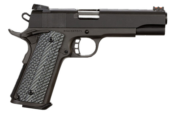 Rock Island 51719 Rock Ultra FS 40 S&W Caliber with 5 Barrel, 8+1 Capacity, Overall Black Parkerized Finish Steel, Beavertail Frame, Serrated Slide & Black/Gray G10 Grip, Pistol