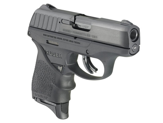 Ruger 13211 EC9s 9mm Luger 7+1 3.12 Black Oxide Alloy Steel Barrel, Black High Performance Glass-Filled Nylon Frame, Black Oxide Hardened Steel Slide, Hogue Beavertail Handall Grip Sleeve w/Cobblestone Texturing, Pistol