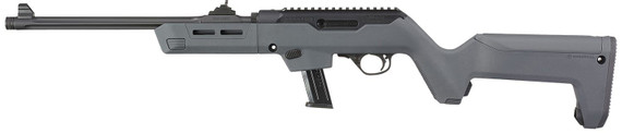 Ruger 19130 PC Carbine Exclusive Configuration 9mm Luger 17+1 16.10 Matte Black Oxide Fluted Threaded Barrel, Matte Black Oxide Pic Rail Aluminum Receiver, Magpul PC Backpacker Stealth Gray Synthetic Stock, Right Hand, Rifle