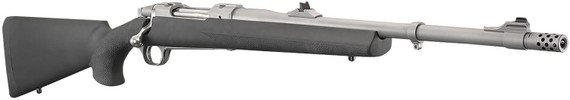 Ruger 57101 Hawkeye Alaskan Full Size 338 Win Mag 3+1 20Matte Stainless Steel Threaded Barrel, Integral Scope Mounts Stainless Steel Receiver, Black Hogue OverMolded Synthetic Stock, Rifle
