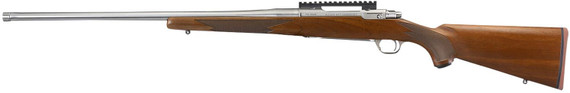 Ruger 57108 Hawkeye Hunter Full Size 30-06 Springfield 4+1 22 Satin Stainless Steel Threaded Barrel, Pic Rail Steel Receiver, Fixed American Walnut w/Pistol Grip Stock, Rifle