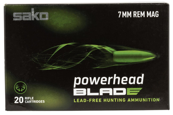 SAKO (TIKKA) JASPHB7MMRM140B PowerHead Blade 7mm 140gr 20 Per Box/10 Case, Centerfire Rifle Ammo