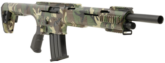 Tokarev USA 21000167 TAR M81 Full Size Frame 12 Gauge Semi-Auto 3 5+1 18.50 Black Steel Barrel, M81 Woodland Camo Pic Rail Receiver, M81 Woodland Camo Adj Synthetic Stock, Tactical Shotgun