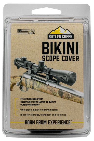 Butler Creek 19000 Bikini Scope Cover Up To 62mm Obj. Black Rubber