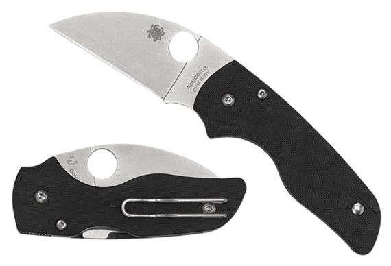 Spyderco C230GPWC Lil' Native 2.44 Fold Wharncliffe Plain CPM S30V SS Blade/Black Textured G10 Handle Includes Pocket Clip, Knife