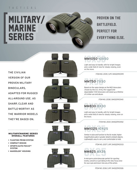 Steiner 2038 Military-Marine 7x50mm Porro Prism, Sports-Auto Focus, OD Green Makrolon w/Rubber Armor, Binoculars