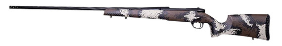 Weatherby MHC01N300WR8B Mark V High Country 300 Wthby Mag 3+1 26 Graphite Black Cerakote Fluted Threaded Barrel, Drilled & Tapped Steel Receiver, Fixed Peak 44 Bastion WYO Brown w/Backpack Brushed Accents Carbon Fiber Stock, Right Hand, Rifle