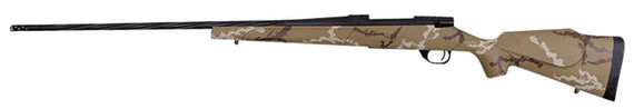 Weatherby VHH223RR6B Vanguard Outfitter 223 Rem 5+1 24 Threaded/Spiral Fluted, Graphite Black Barrel/Rec, Tan with Brown & White Sponge Synthetic Stock, Accubrake Muzzle Brake, Adj. Trigger, Rifle