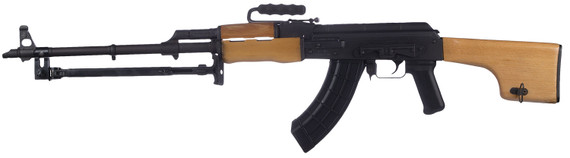 Century RI4988N AES-10B RPK 7.62x39mm 30+1 21.50 Heavy Match Grade Barrel, Black Receiver, Wood Furniture, Clubfoot Style Stock, Carry Handle, Bipod, Rifle
