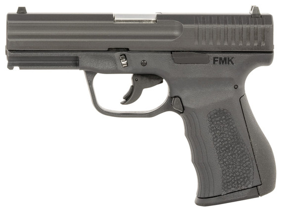 FMK G9C1G2BSSCMS 9C1 G2 *CA/MA Compliant Compact Frame 9mm Luger 10+1 3.87 Black Stainless Steel Barrel, Black Serrated Carbon Steel Slide, Black Poly Frame w/Pic Rail, Black Backstrap Grip, Pistol