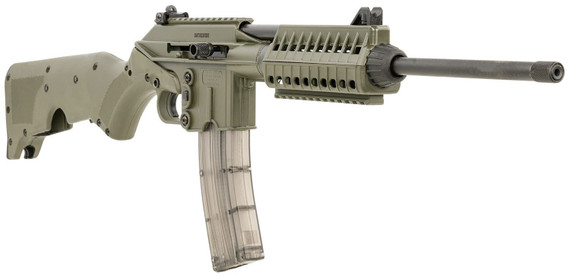 Kel-Tec SU22CAGRN SU22 Full Size 22 LR 26+1 16.10 Black Threaded Barrel, OD Green Pic Rail Poly Receiver, OD Green Synthetic w/Storage Compartment Stock, Rimfire Rifle