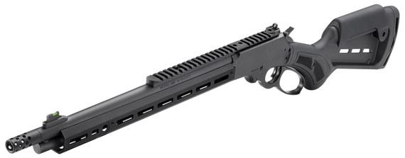 Marlin 70901 1895 Dark 45-70 Gov 5+1 16.17 Threaded, Black, M-Lok Handguard, Synthetic Stock with Cheek Riser & M-Lok Slots, Muzzle Brake, Adj Ghost Ring/Fiber Optic Sights, Optics Mount, Rifle