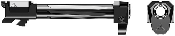 Radian Weapons H0005 Ramjet & Afterburner Combo 9mm Luger, Compatible w/Glock 17 Gen5, Black Stainless Steel Fluted Barrel, Handgun Barrel