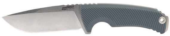 S.O.G SOG17060243 Tellus FX 4.20 Fixed Clip Point Plain Stonewashed Cryo 440C SS Blade, Wolf Gray Textured GRN Handle, Blister Pack, Knife