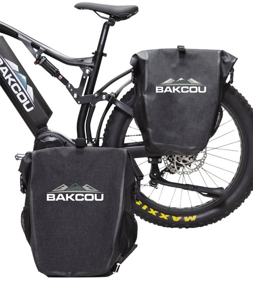 Bakcou E-bikes APB Pannier Bag Black Heavy Canvas Fabric 2 Bags