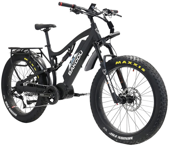 Bakcou E-bikes BS17BB25 Storm 25 Medium Matte Black 17 w/Stand Over Height of 30.50 Frame, Sram 9sp, 40t Front & Sram 11-34t Rear Cassette Bafang M620 Ultra Motor, Electric Bike