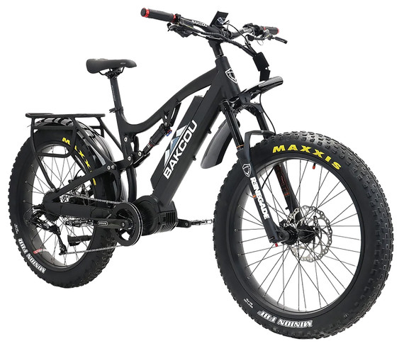 Bakcou E-bikes BS19BB25 Storm 25 Large Matte Black 19 w/Stand Over Height of 30.50 Frame, Sram 9sp, 40t Front & Sram 11-34t Rear Cassette Bafang M620 Ultra Motor, Electric Bike