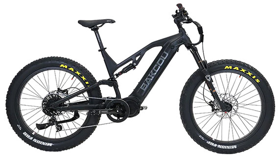 Bakcou E-bikes BSC19BB21 Scout Large Matte Black 19 Frame, 11 Speed Sram NX, 11-42t Rear Cassette BafangUltra Mid-Drive Motor, Electric Bike