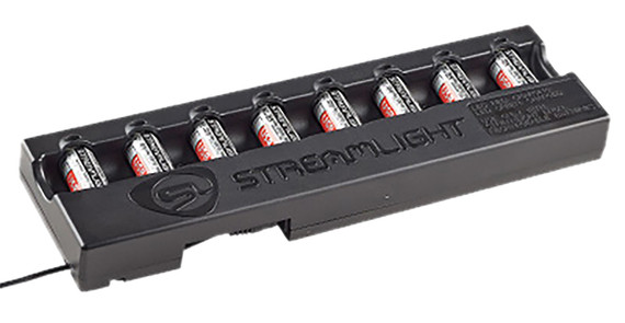 Streamlight 20233 8-Unit Bank Charger Black SL-59/CR123A Battery 12V DC