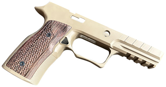 Sharps Bros SBGM10 Flat Dark Earth 7075-T6 Aluminum Fits Sig P320, Grips
