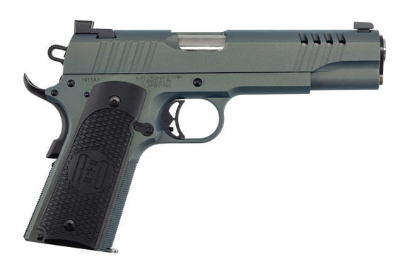 Auto-Ordnance 1911TCAC7 1911 Full Size Frame 45 ACP 7+1, 5 Stainless  BBL, Northern Lights Cera Serrated w/Slide Cuts Stainless  Slide, Northern Lights Cera Stainless  Frame w/Checkered Front Strap & Beavertail, Armor Blk Cer, Pistol