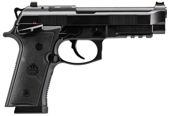 Beretta J92XFMSDA21 92GTS 9mm Luger 18+1 4.70 Black Inox Steel Barrel, Black Cerakote Optic Ready/Serrated Steel Slide + Aluminum Frame w/Beavertail & Pic Rail, Ambi, Pistol