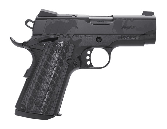 Girsan 391150 MC1911 SC Influencer Sub-Compact 9mm Luger 7+1 3 3.40 Black Steel Barrel, Black Camo Optic Ready/Serrated Steel Slide & Frame w/Pic Rail & Beavertail, Black Poly Grip, Pistol