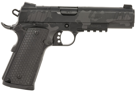 Girsan 391157 MC1911 S Influencer Full Size 45 ACP 8+1 5 Black Steel Barrel, Black Camo Optic Ready/Serrated Steel Slide & Frame w/Pic Rail & Beavertail, Black Poly Grip, Pistol
