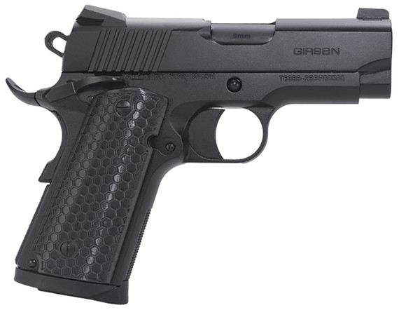 Girsan 392050 MC1911 SC Untouchable Sub-Compact Frame 45 ACP 6+1 3.40 Black Steel Barrel, Black Serrated Steel Slide & Frame w/Beavertail, Black Poly Grip, Pistol