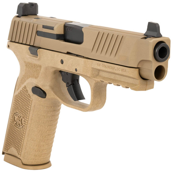 FN 66100722 509 MRD Full Size Frame 9mm Luger 17+1 4.50 Black Stainless Steel Barrel, Flat Dark Earth PVD Optic Cut/Serrated Stainless Steel Slide, Flat Dark Earth Poly Frame w/Pic Rail, FDE Textured Poly Grip, Ambi, Pistol