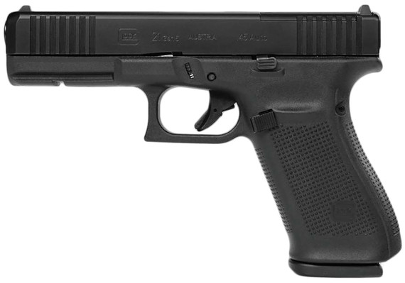 Glock UA215S201MOS G21 Gen5 MOS Standard 45 ACP 10+1 4.61 Black GMB Barrel, Black nDLC Serrated Slide, Black Poly Frame w/Pic Rail, Black Textured w/Interchangeable Backstrap Grip, Ambi, USA Made, Pistol