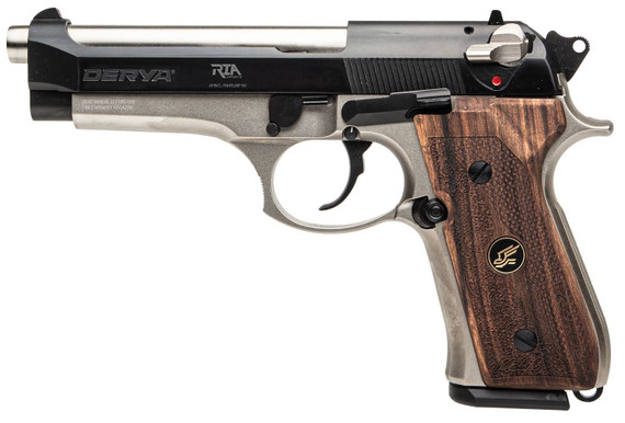 Rock Island MK9 Melik 9mm Luger 17+1 4.90 Stainless Steel Barrel, Black Melonite Serrated Steel Slide, Silver Anodized Aluminum Frame w/Beavertail, Pistol