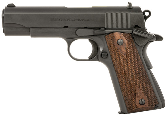 Tisas 10100114 1911 A1 Tank Commander 45 ACP 7+1 4.25 Black Steel Barrel, Manganese Phosphate Coated Serrated Carbon Steel Slide & Frame w/Beavertail, Turkish Walnut Grip, Pistol