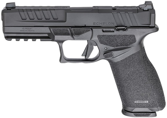 Springfield Armory EC9459B3D15 Echelon 9mm Luger 15+1 4.50 Black Melonite Steel Barrel, Black Melonite Optic Ready/Serrated Steel Slide, Black Poly Frame w/Pic Rail, Black Interchangeable Backstrap Grip, Ambi, Pistol