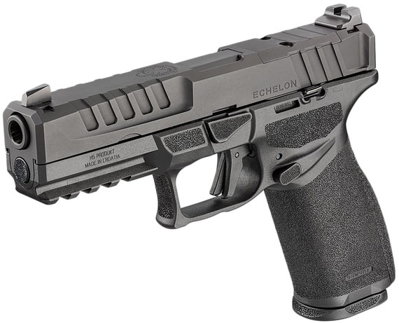 Springfield Armory EC9459BU15 Echelon Medium Frame 9mm Luger 15+1 4.50 Black Melonite Steel Barrel & Optic Ready/Serrated Steel Slide, Black Poly Frame w/Pic Rail, Textured Grip, Pistol