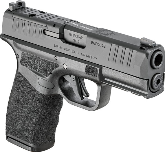 Springfield Armory HCP9379BOSPCA Hellcat Pro OSP *CA Compliant Compact Frame 9mm Luger 10+1 3.70 Black Melonite Steel Barrel & Optic Ready/Serrated Steel Slide, Black Poly Frame w/Pic Rail, Adaptive Texture Grip, Pistol
