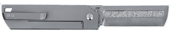 CRKT 5930 Ancestor EDC 3.60 Fold Tanto Plain Satin D2 Steel Blade, Black/Brown Stripe G10 Handle, Knife