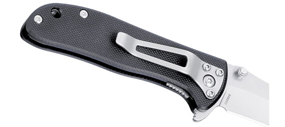 CRKT 6450D2 Drifter EDC 2.88 Fold Drop Point Plain Stonewashed D2 Steel Blade, Black Textured G10 Handle, Knife