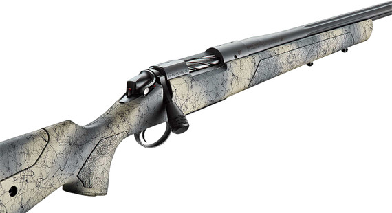 Bergara B14LM801 B-14 Wilderness Sierra 300 Win Mag 3+1 22 Sniper Gray Cerakote #5 Fluted Threaded Barrel, Sniper Gray Cerakote Steel Receiver, Wilderness Camo w/Black Webbing Fixed w/SoftTouch Synthetic Stock, Rifle