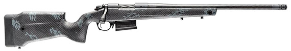 Bergara B14SM759CF B-14 Crest 6.5 PRC 3+1 20 Sniper Gray Cerakote #5 Contour Threaded Barrel, Sniper Gray Cerakote Steel Receiver, Black & Gray Sponge Fixed Carbon Fiber Stock, Rifle