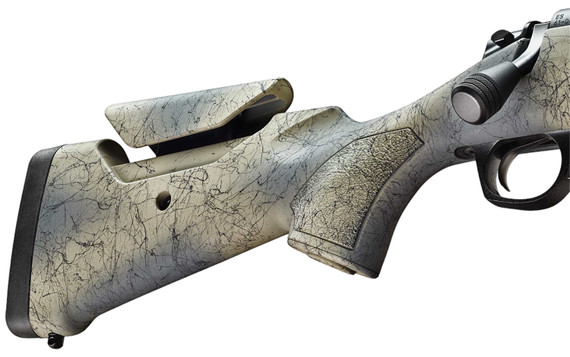 Bergara B14SM809 B-14 Wilderness Sierra 6.5 PRC 20 Sniper Gray Cerakote #5 Fluted Threaded Barrel, Sniper Gray Cerakote Steel Receiver, Wilderness Camo w/Black Webbing Fixed w/SoftTouch Synthetic Stock, Rifle