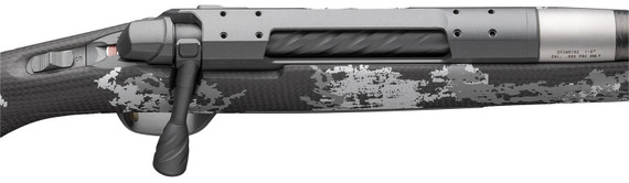 Browning 036039282 X-Bolt 2 Mountain Pro 6.5 Creedmoor 4+1 22 Tungsten Gray Cera Heavy, Sporter Threaded BBL, Tungsten Gray Cera Drilled & Tapped/X-Lock Mount  Receiver, Fixed w/Textured Grip Panels Accent Graphics Carbon Fiber Stock, Rifle