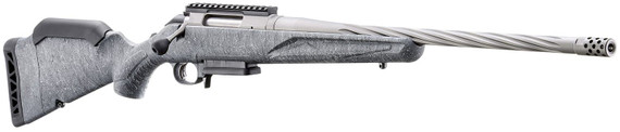 Ruger 46902 American Gen 2 308 Win 3+1, 20 Gun Metal Gray Cerakote Spiral Threaded Barrel, Gun Metal Gray Cerakote Receiver w/Pic Rail, Gray Splatter Adj Synthetic Stock, Rifle